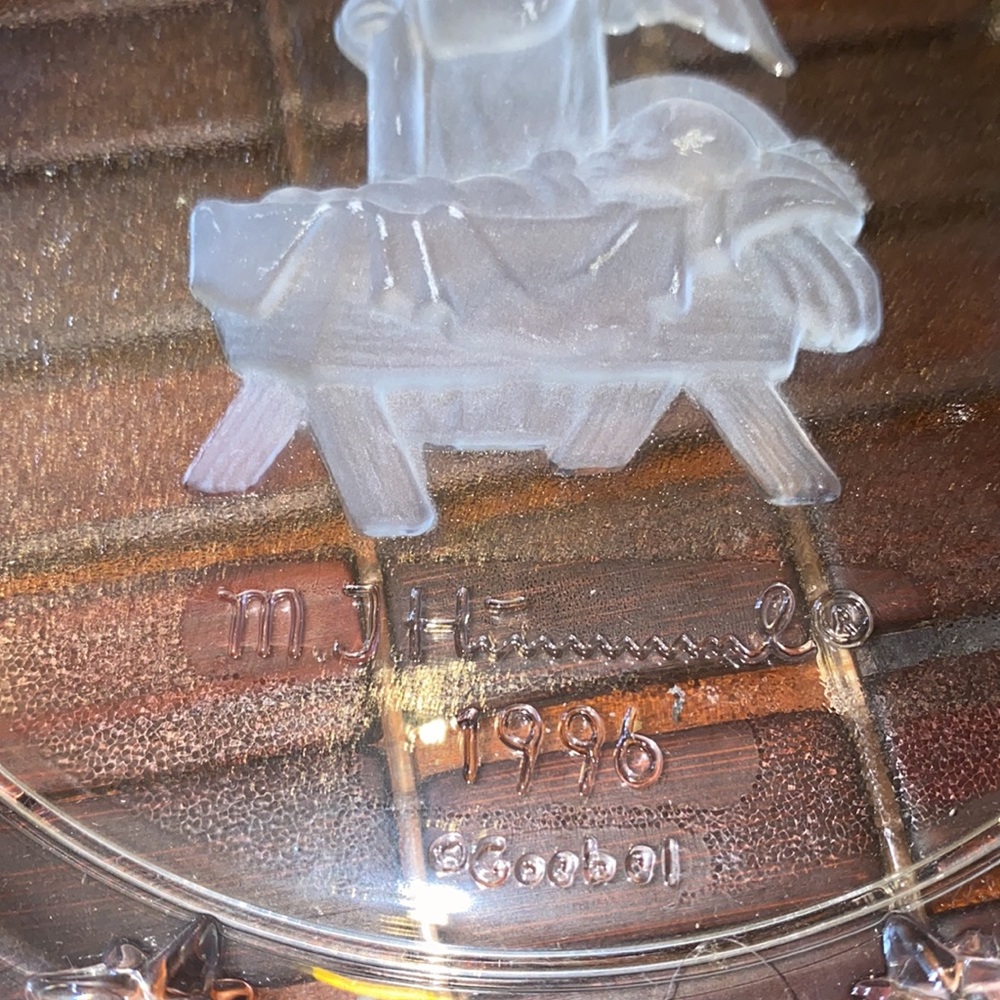 MJ Hummel 1996 Glass Nativity Plate New No Tag Or Box - Picture 3 of 4